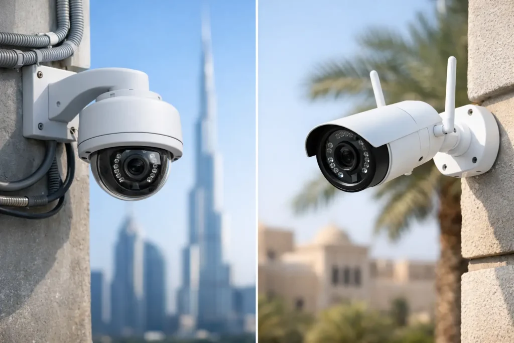 Wired vs Wireless CCTV for Your UAE Site